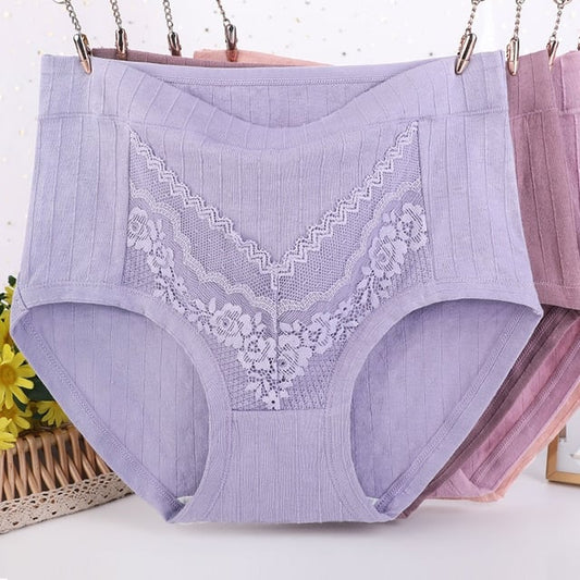 Buy 2 Get 1 Free (3 pcs)🎁Plus Size Lace Cotton Panties