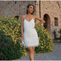 alwaysdwellTM - Women's Feather Fringe Sequin Spaghetti Strap Dress