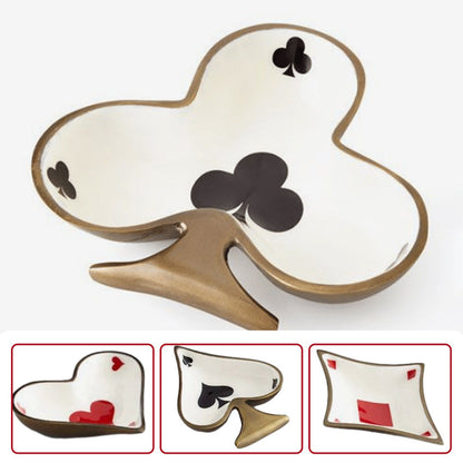 😍Last day! 💥Special offer - Enamelled Metal Playing Card Dishes