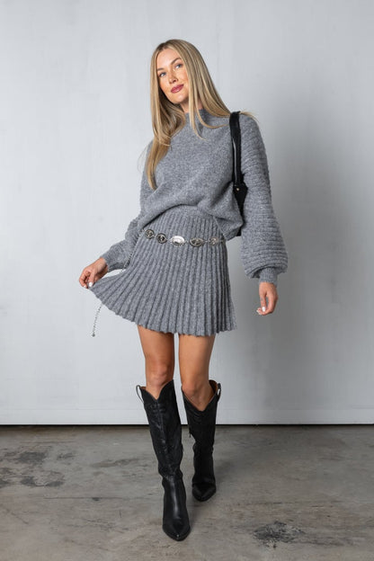 🔥Pleated Knit Skirt Set