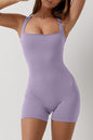 alwaysdwellTM - 🔥 Square Neck Tank Top Tummy Control Bodycon Stretch Jumpsuit