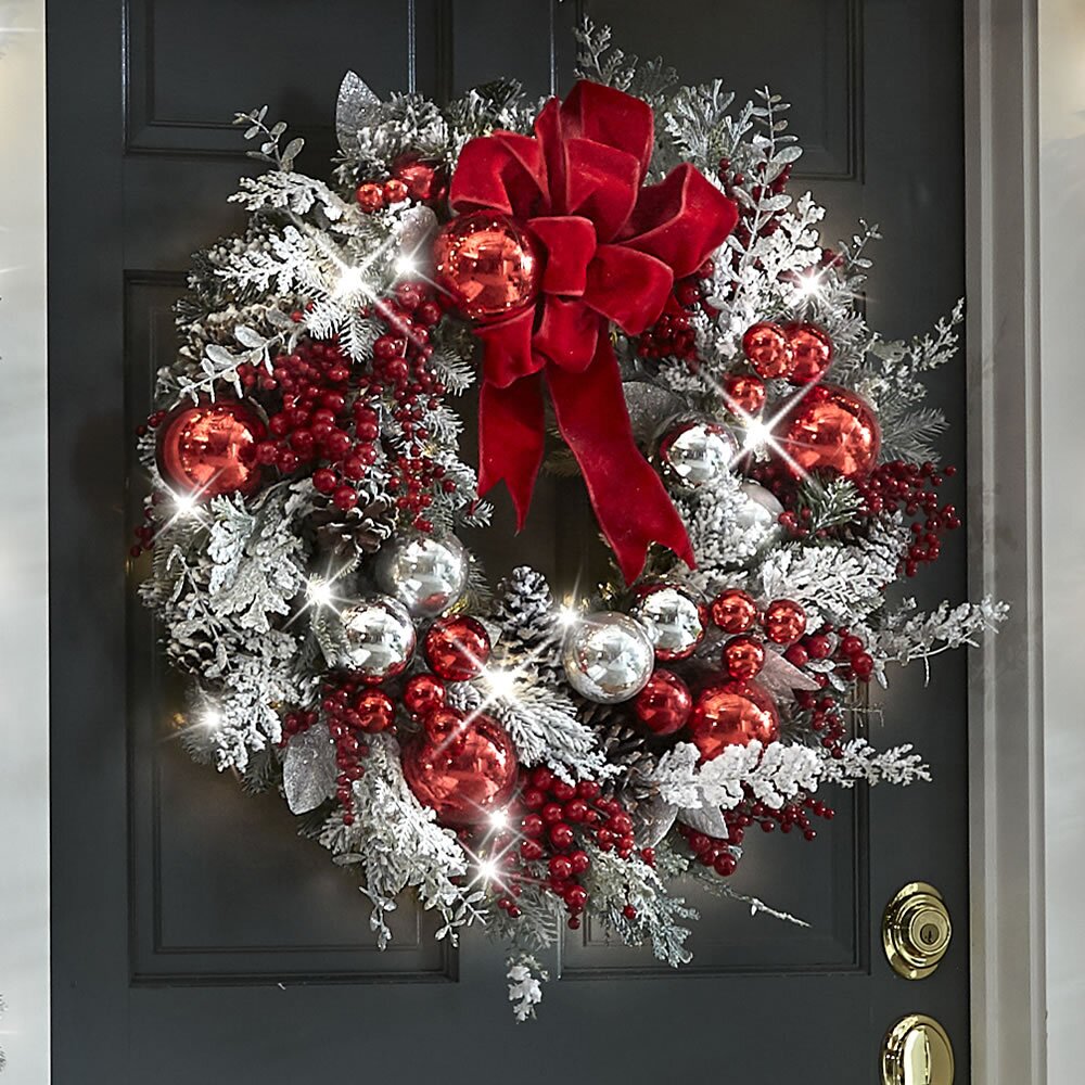 The Cordless Prelit Red And White Holiday Trim