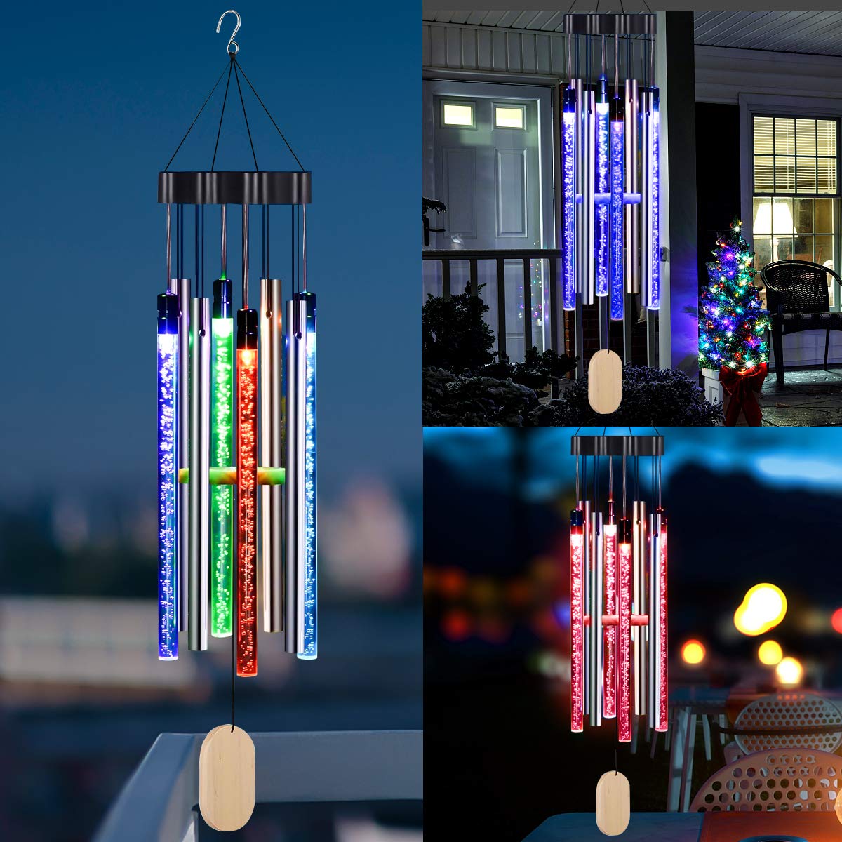 Solar Powered Musical Wind Chimes