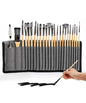 alwaysdwellTM - Professional Art Brush With Natural Wood Handles Set Of 24