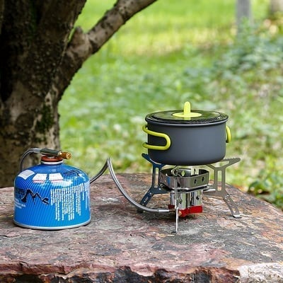 💥Camping Outdoor Windproof Gas Burner
