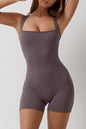 alwaysdwellTM - 🔥 Square Neck Tank Top Tummy Control Bodycon Stretch Jumpsuit