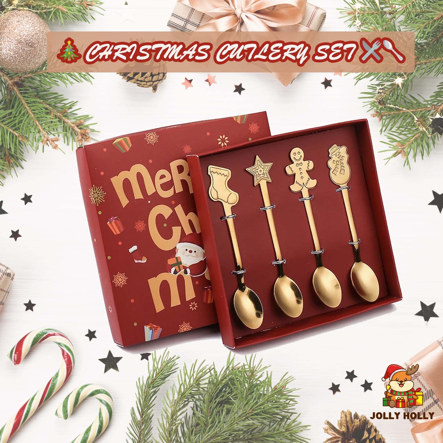 🎄Christmas Promotion 🔥 Christmas Cutlery Set