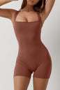 alwaysdwellTM - 🔥 Square Neck Tank Top Tummy Control Bodycon Stretch Jumpsuit