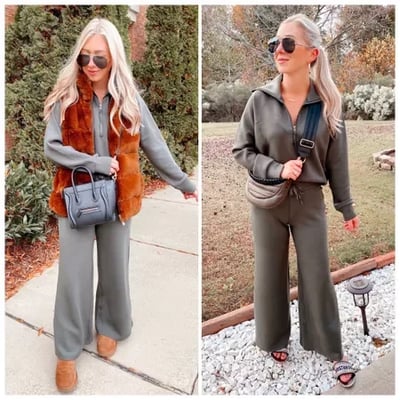 💕Long Sleeve Wide Leg Jumpsuit